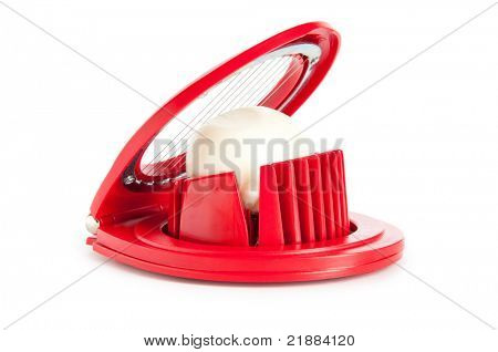 Affettatrice uovo isolata on white background