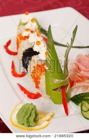 Sushi sulla piastra