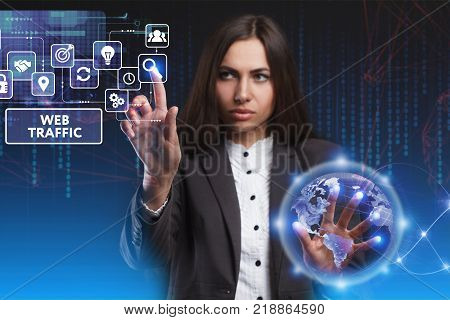 The Concept Of Business, Technology, The Internet And The Network. A Young Entrepreneur Working On A
