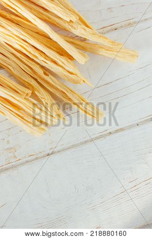 Asian food: yuba or fuju sticks - vegetarian stuff