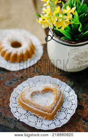 Sweet Vegetarian coockie in form of heart