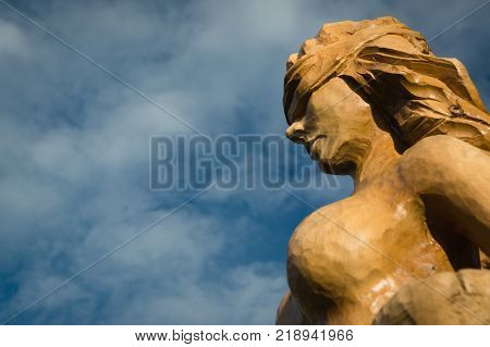 Wooden Statue Of The Idol.