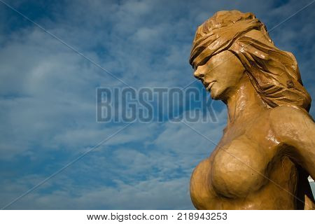 Wooden Statue Of The Idol.