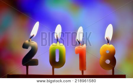 Numbers made with candles numbers 2 0 1 8 Ideas for celebrating the New Year's festivities in 2018