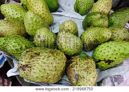 Soursop Fruits At Local Market In Vietnam