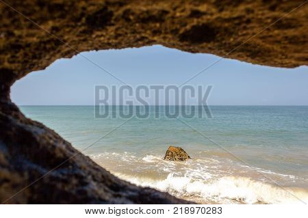 Sangano beach rock view of the sea