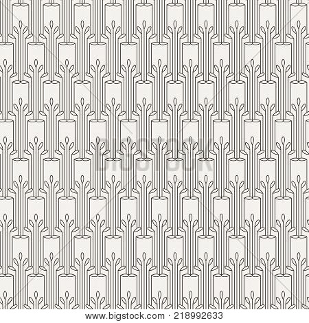 Striped seamless pattern in art deco style. Ornate print