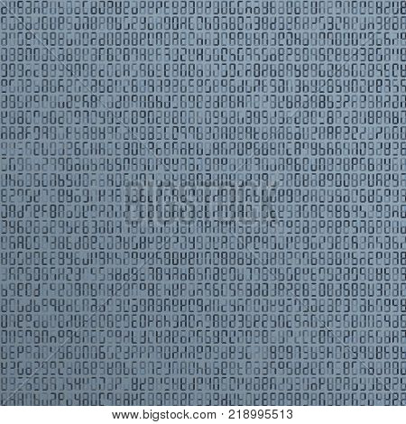 Blue alien, incomprehensible computer code. Abstract background. Hacker attack. Generated computer code concept