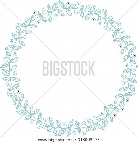 Wreath Of Leaves For Frame And Decor