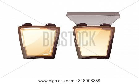 Single Light Yellow Eyeshadows, Opened And Closed