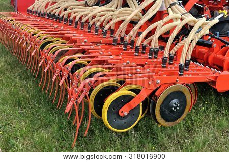 Cherkasy, Ukraine - May 18, 2018: Modern Agricultural Machinery Exhibited At The  Agricultural Exhib