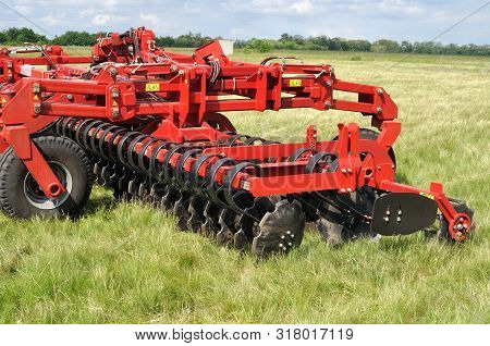 Cherkasy, Ukraine - May 18, 2018: Modern Agricultural Machinery Exhibited At The  Agricultural Exhib