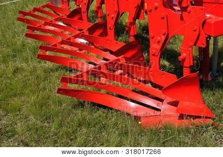 Cherkasy, Ukraine - May 18, 2018: Modern Agricultural Machinery Exhibited At The  Agricultural Exhib