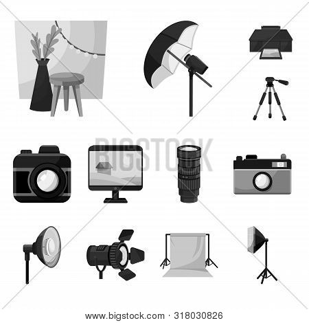 Isolated Object Of Professional And Accessories Icon. Set Of Professional And Work Vector Icon For S