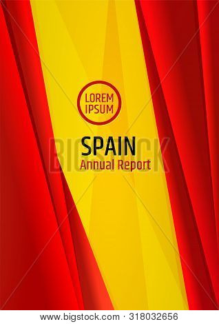 Spain Corporate Business Abstract Template. Brochure Cover Design, Modern Layout, Annual Report, Pos