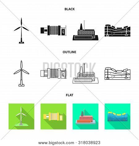 Vector Illustration Of Source And Environment Sign. Collection Of Source And Bio Vector Icon For Sto