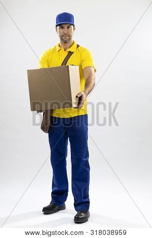 Brazilian Mailman On A White Background