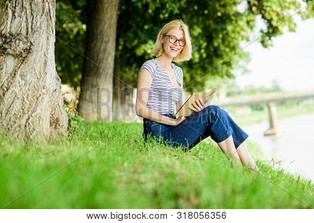 Interesting Story. Relax And Get New Information. Inspired By Novel Author. Student Girl With Book O