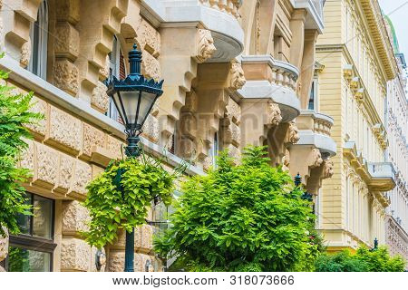 Architecture Of Zrinyi Utca In Budapest, Hungary