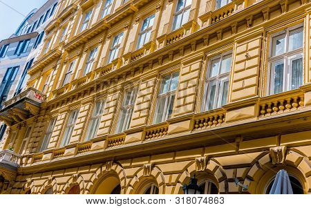 Famous Vaci Street, The Main Shopping Street In Budapest, Hungary