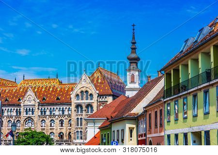 Historic Architecture Of Castle Hill In Budapest, Hungary