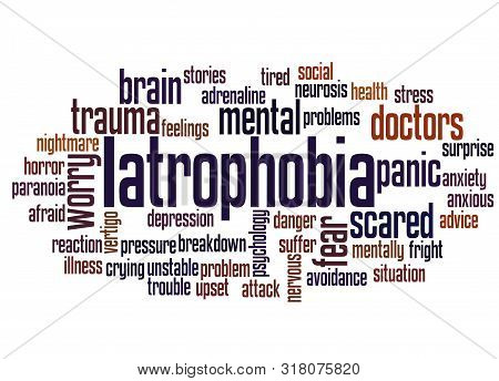 Iatrophobia Fear Of Doctors Word Cloud Concept