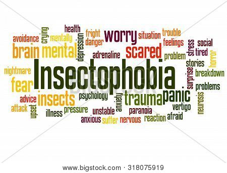 Insectophobia Fear Of Insects Word Cloud Concept 2