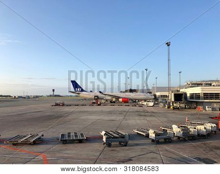 COPENHAGEN, DENMARK - AUGUST 20, 2019: Kastrup International Airport in Copenhagen, Denmark.