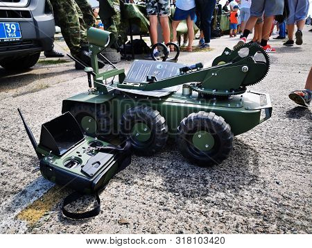 Kaliningrad, Russia - August 13, 2019: The Occasion Of The 100th Anniversary Of Airport Devau, The C
