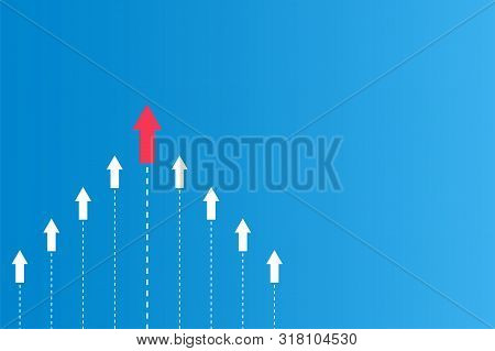 Have Leadership Or Different Concepts With Directions Flying Insects Red And White Paper And Route L