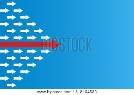 Have Leadership Or Different Concepts With Directions Flying Insects Red And White Paper And Route L