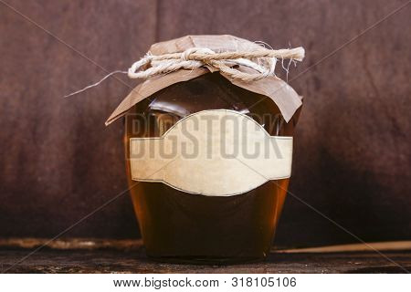 Traditional Honey Jar Made In Granada Axarquia, Andalusia, Spain. Gourmet Production Of Andalusian C