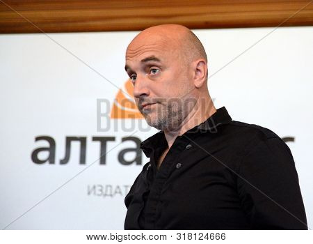 Barnaul, Russia - September 11, 2016:writer Zakhar Prilepin At A Meeting With Siberian Readers
