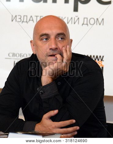 Barnaul, Russia - September 11, 2016:writer Zakhar Prilepin At A Meeting With Siberian Readers
