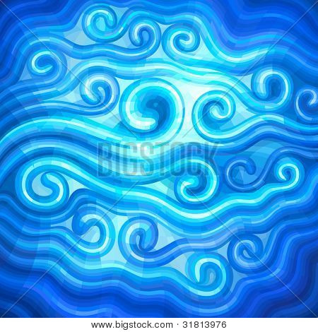 Havet mosaik banner, vektor eps8 illustration