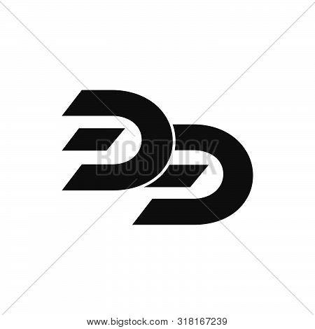 Letter Dd Simple Geometric Motion Logo Vector