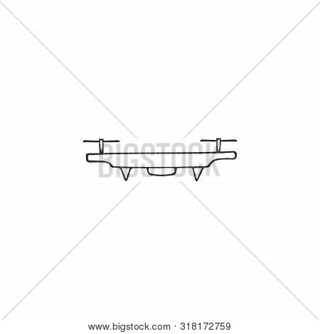 Hand Drawn Vector Icon. Drone, Remote Sensing Application.