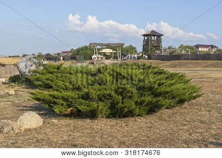 Taman, Temryuk District, Krasnodar Region, Russia - July 17, 2019: Entrance To The Durnytsa Market S