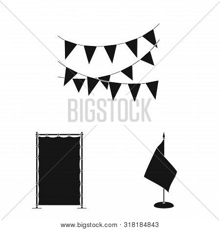 Vector Illustration Of Material And Media Icon. Set Of Material And Textile Stock Symbol For Web.