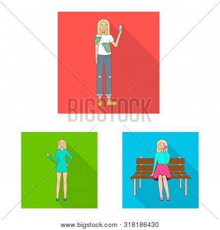 Vector Illustration Of Woman And Body Sign. Set Of Woman And Style Stock Vector Illustration.