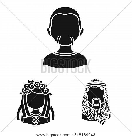 Isolated Object Of Person And Culture Logo. Collection Of Person And Race Stock Vector Illustration.