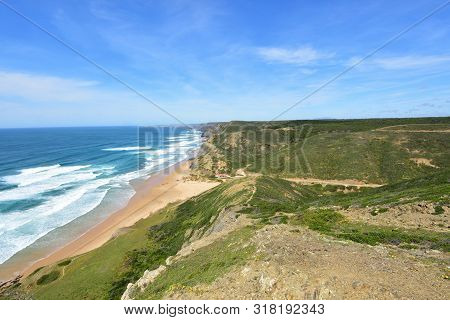 Seascape From The Viewpoint Of Castelejo, (view Of Cordoama Beach), Vila Do Bispo, Algarve, Portugal