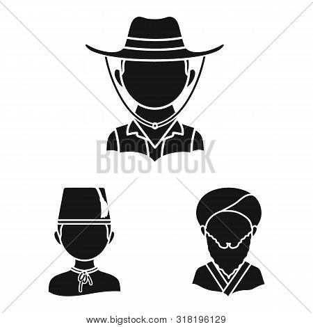 Vector Illustration Of Person And Culture Symbol. Collection Of Person And Race Vector Icon For Stoc