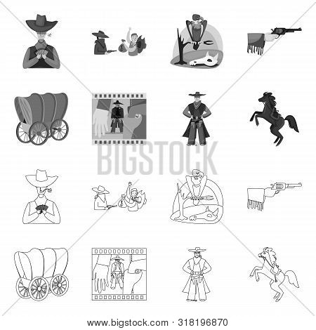 Vector Design Of Texas And History Icon. Set Of Texas And Culture Stock Vector Illustration.