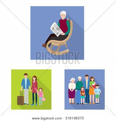 Vector Illustration Of Generation And Happy Logo. Collection Of Generation And Avatar Vector Icon Fo