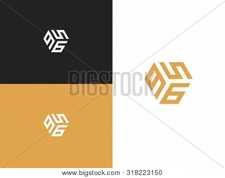 Combination Number, Stylish Vector Emblem For Design