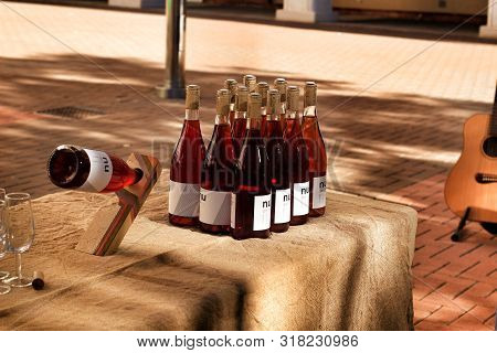 Elche, Alicante, Spain- December 1, 2018: Fresh Products For Sale At The Local Ecological Market In 