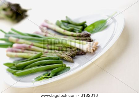 High Key Vegetables On A Plate