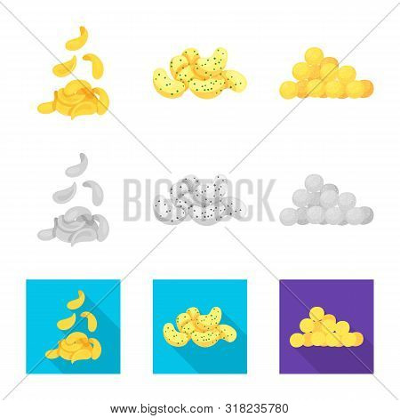 Isolated Object Of Oktoberfest And Bar Logo. Collection Of Oktoberfest And Cooking Stock Symbol For 
