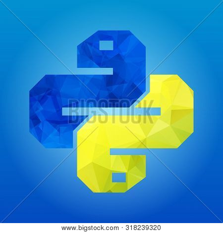 Two Snakes Icon Isolated On Blue Background. Trendy Boa Vector Symbol For Web Site Design